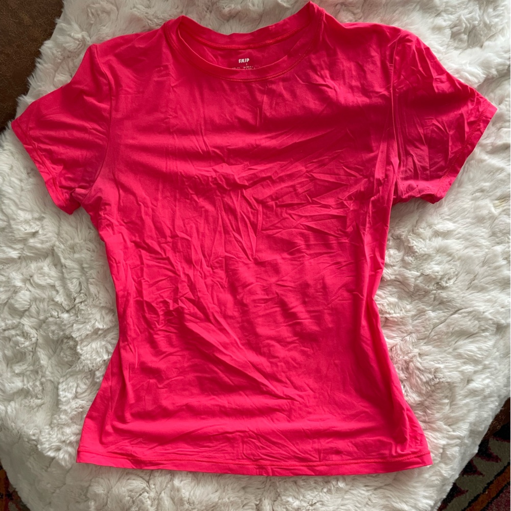 SKIMS Bright Red Short Sleeve Tee